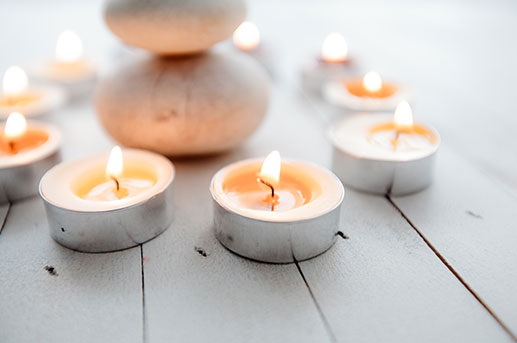 Relaxing music, candlelight and time to calm down - meditation will bring you inner peace.